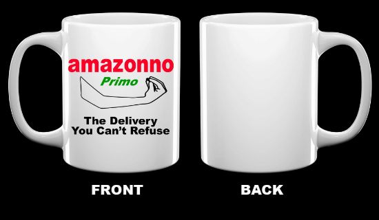 no: The Delivery You Can't Refuse White Mugs - Exclusive  Italian-Inspired Humorous Design by Uncle Louie Variety Show